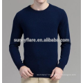 2017 100% cashmere pure color knitwear round neck sweatrs for men